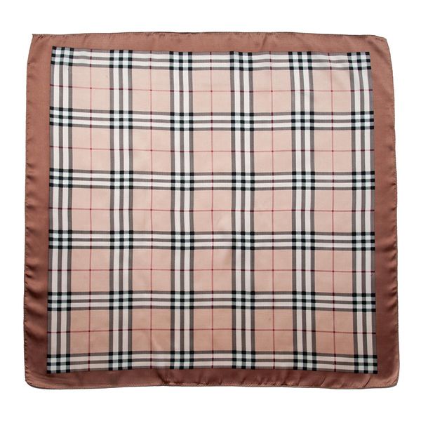 Hovedbilde Rosa og sort lite skjerf med rutemønster - 70x70 ...