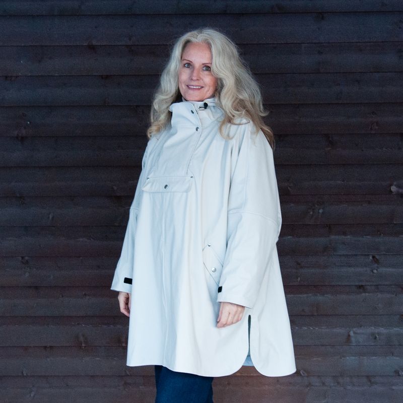 Regnponcho - offwhite