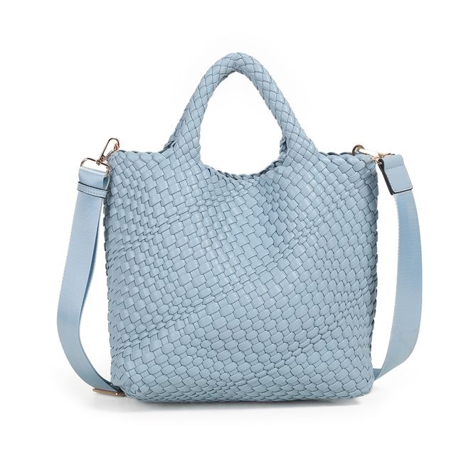 Hovedbilde Billie flettet shopper - lys blå - romslig og ...