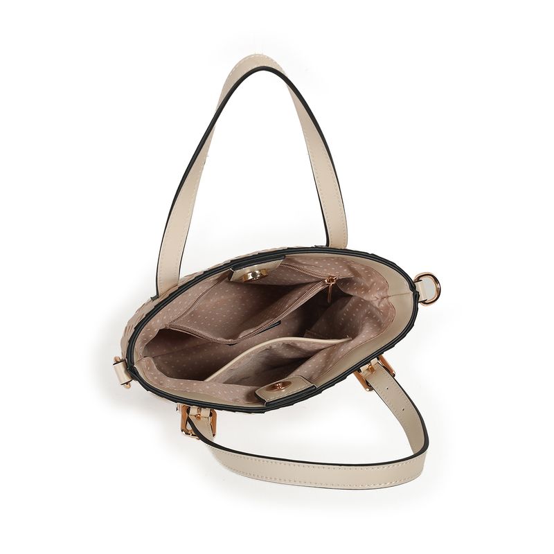 Ivy mini shopper - beige - kompakt og stilren veske