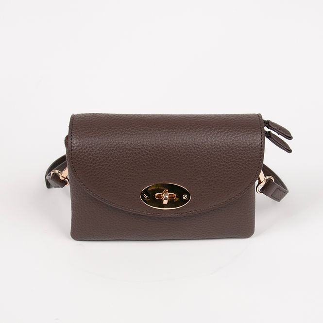 Hovedbilde DANIELLE clutch brun i imitert skinn