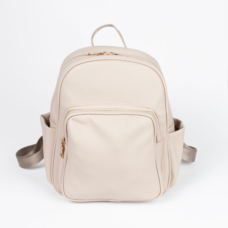 Kairo ryggsäck i imiterat skinn beige