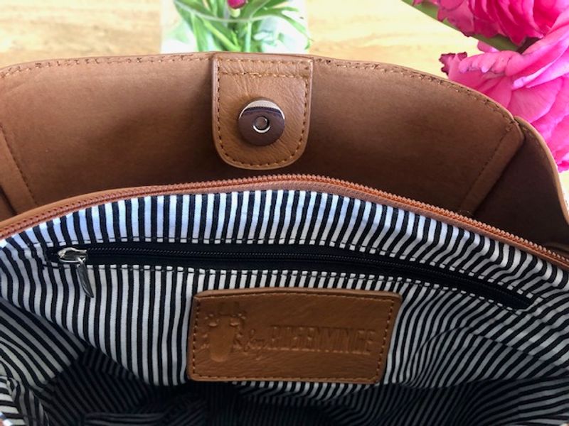 Anna stor crossbag - cognac