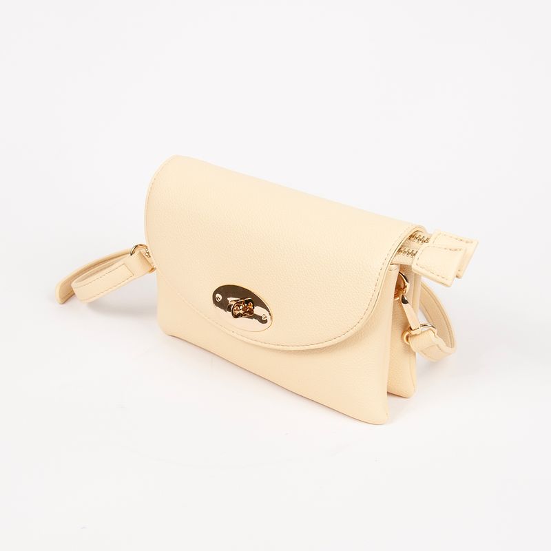 DANIELLE clutch gul pastel i imitert skinn