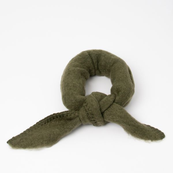 Huvudbild Litet trekantssjal olivgrön - 100% akryl - ...