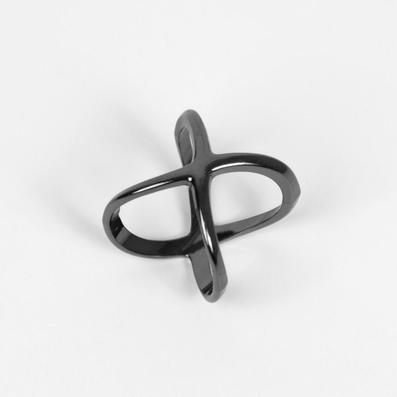 Skjerf ring enkel X - svart