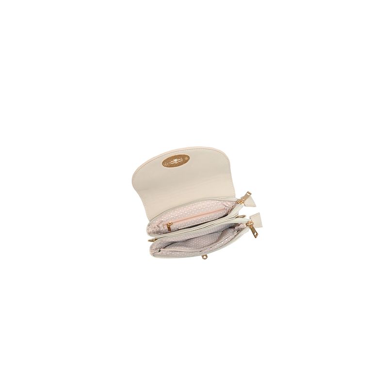 DANIELLE clutch lys beige med preget mønster