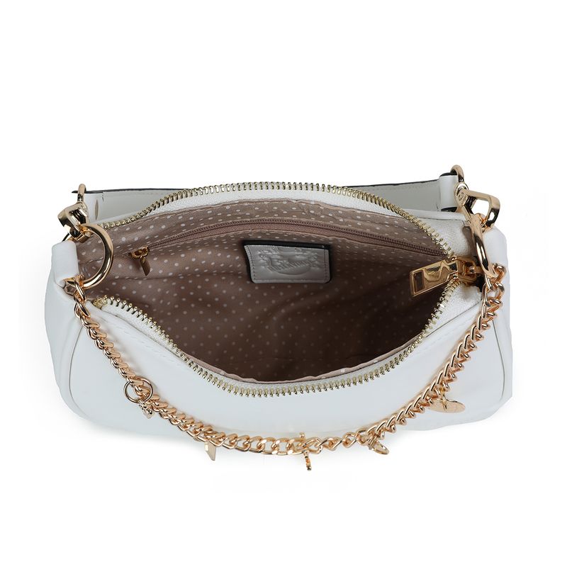 FIE Clutch med charmslenke - hvit