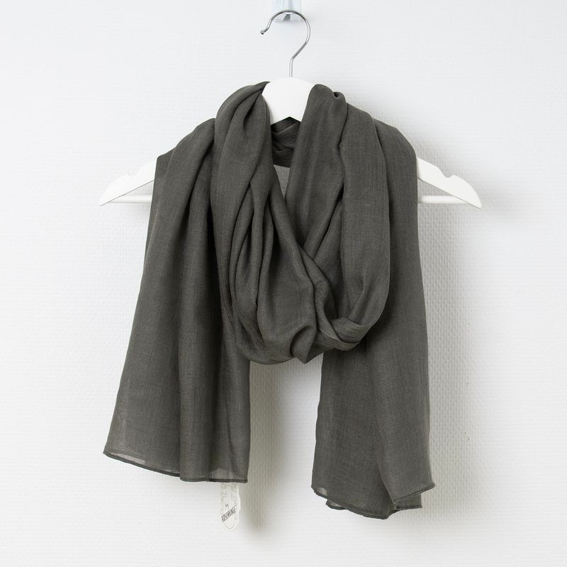 Scarf i modal - mörk kakhi