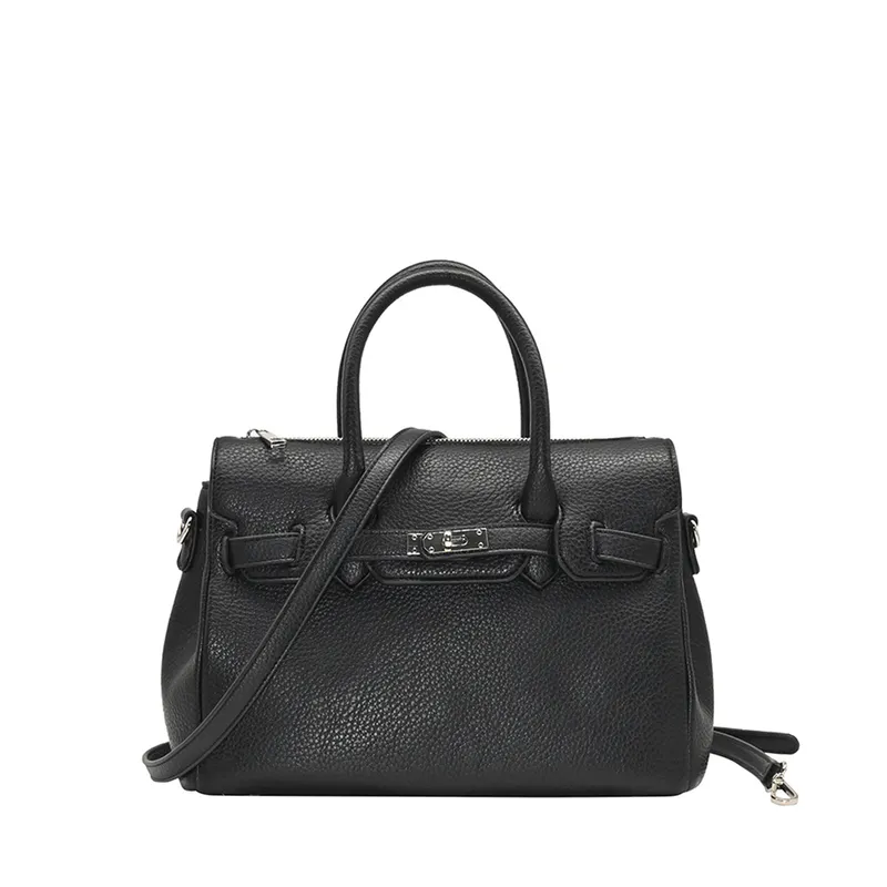 Havanna liten shopper silver - svart veske i imitert skinn