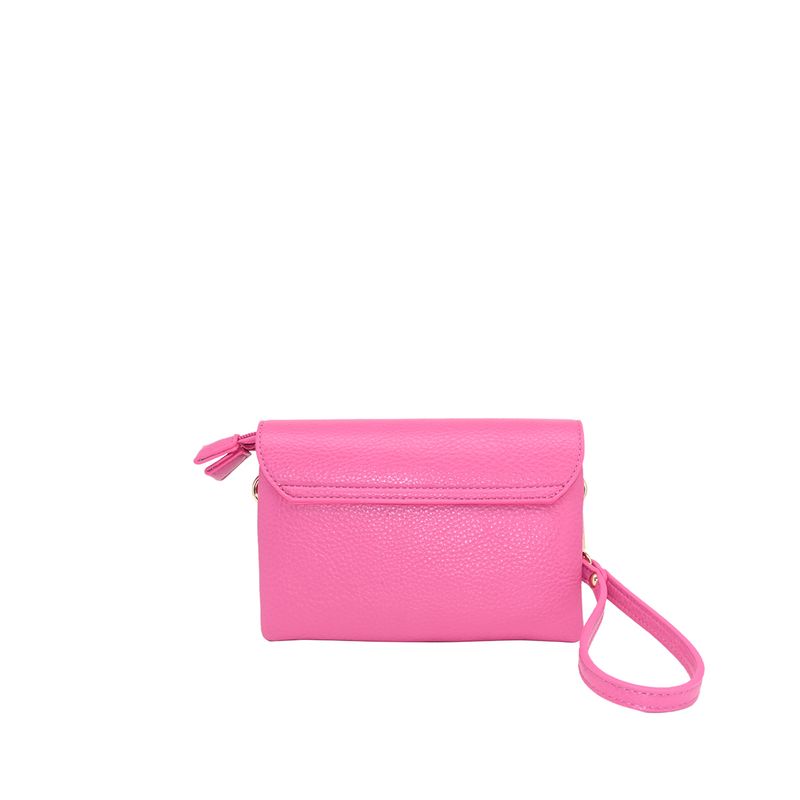 DANIELLE clutch stark rosa i imiterat skinn