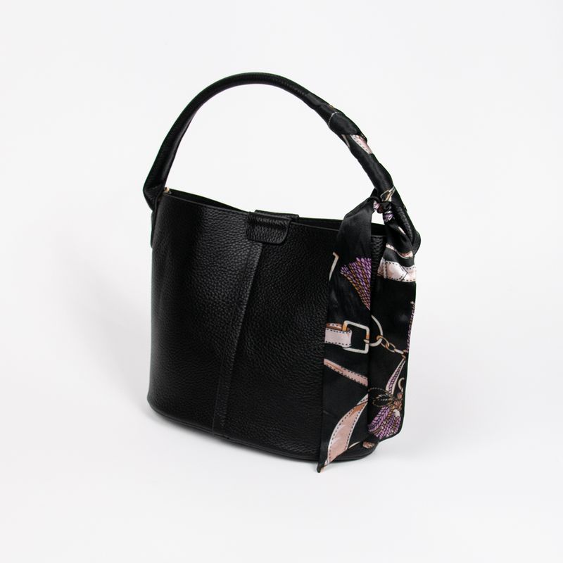 Ibelin liten bucketbag - svart - feminin veske med tidløs form
