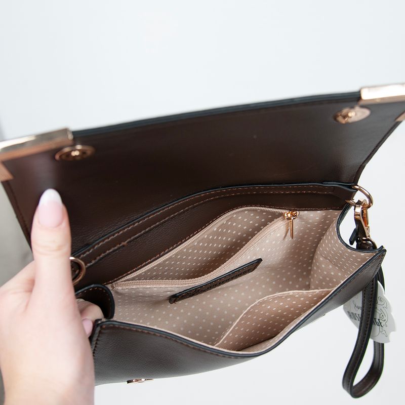 Happy party clutch - brun