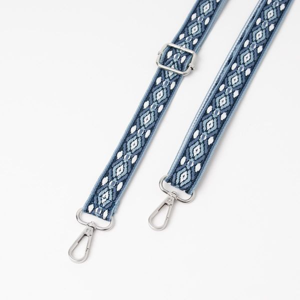 Hovedbilde Smal skulderrem blå - mønstret justerbar ...