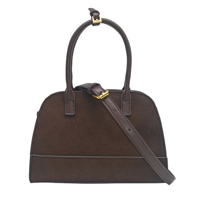 Hovedbilde KITTY liten bowler bag i imitert semsket skinn ...