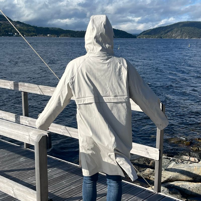 Regnfrakk - offwhite