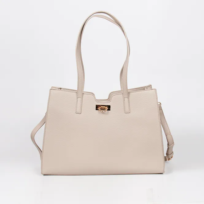 Hovedbilde INE shopper - beige - romslig veske i tidløst ...