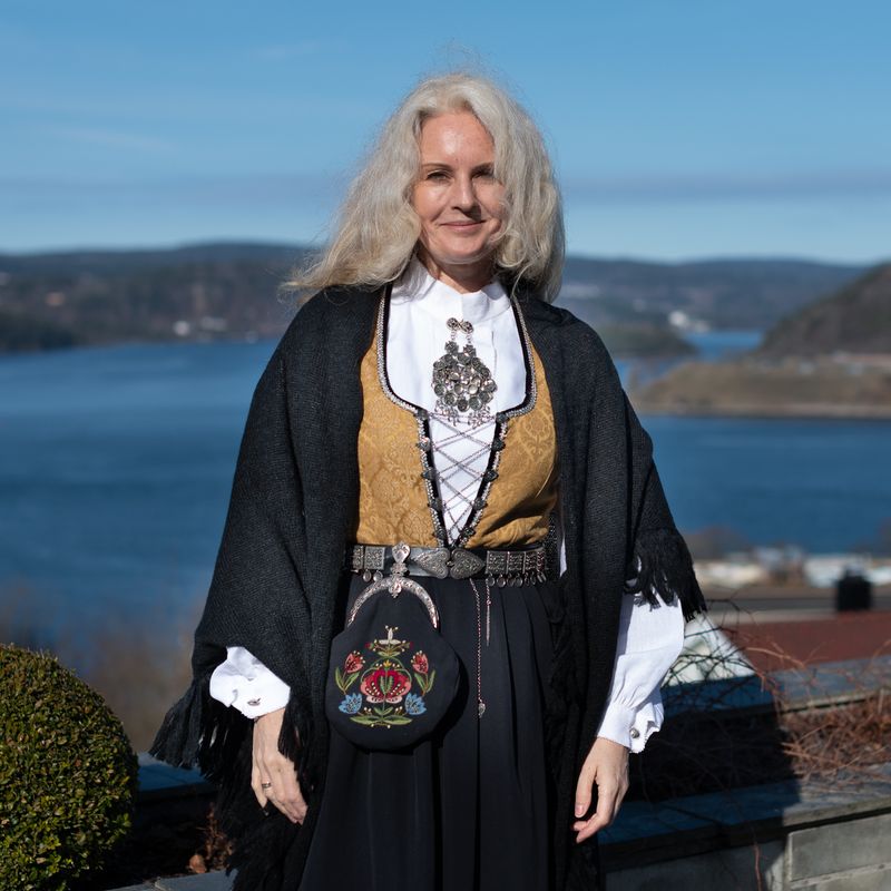 Sjal i mohairmix - svart