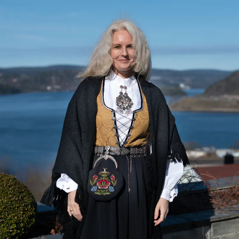 Sjal i mohairmix - svart