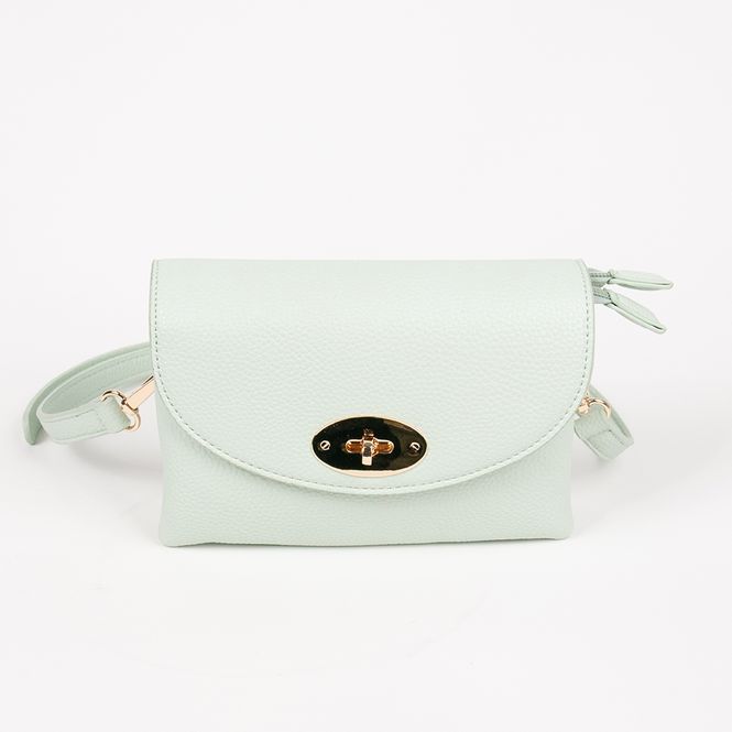 Hovedbilde DANIELLE clutch mint grønn i imitert skinn