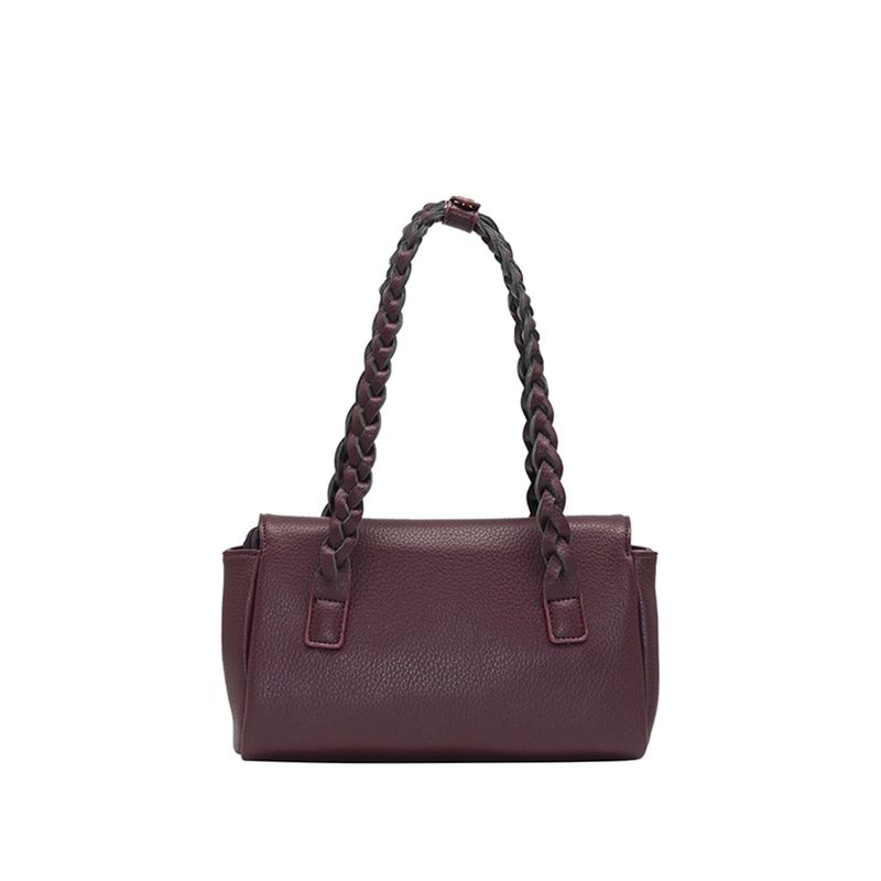 Holly lav shopper - burgunder veske i imitert skinn med gullfargede detaljer