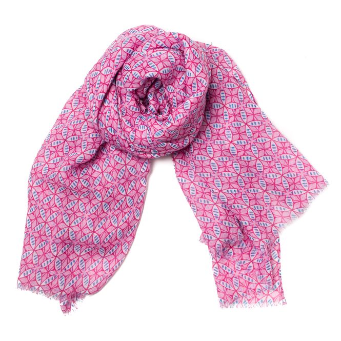 Huvudbild Mosaiktryckt halsduk - rosa