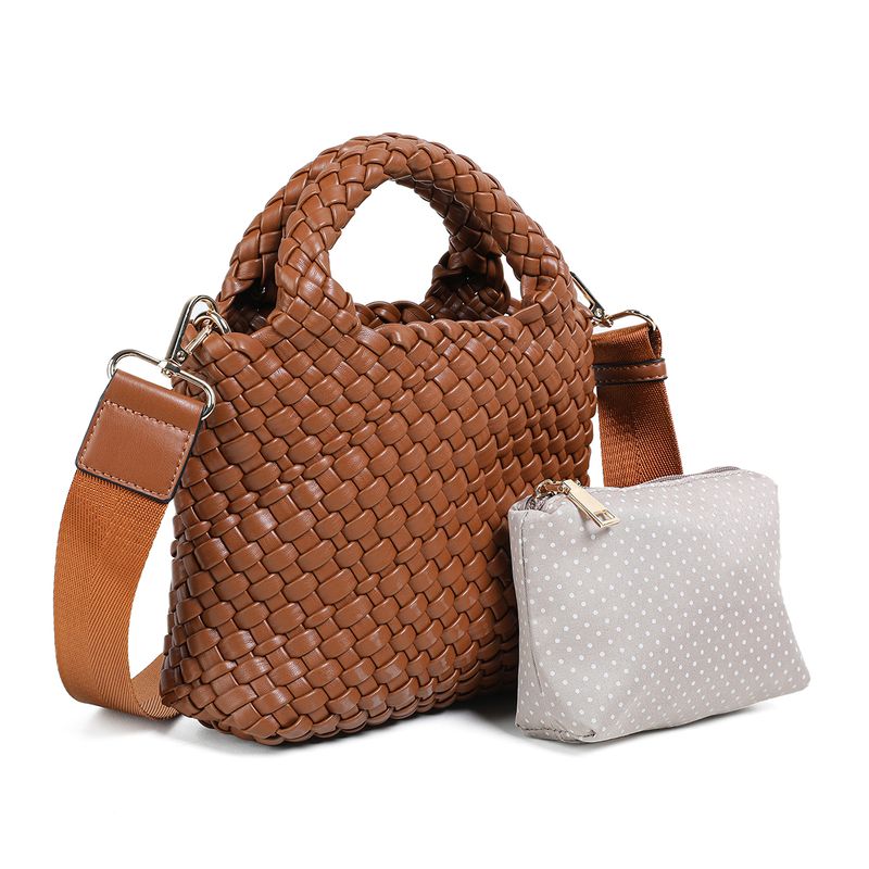 EDDA flettet miniveske - cognac