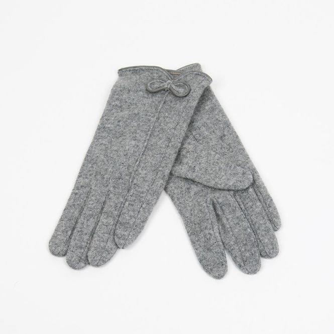 Hovedbilde ELISE hansker grå - ullmix hansker med ...