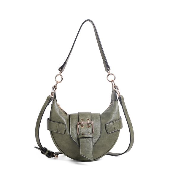 Hovedbilde GWEN skulderveske i olivengrønn imitert skinn