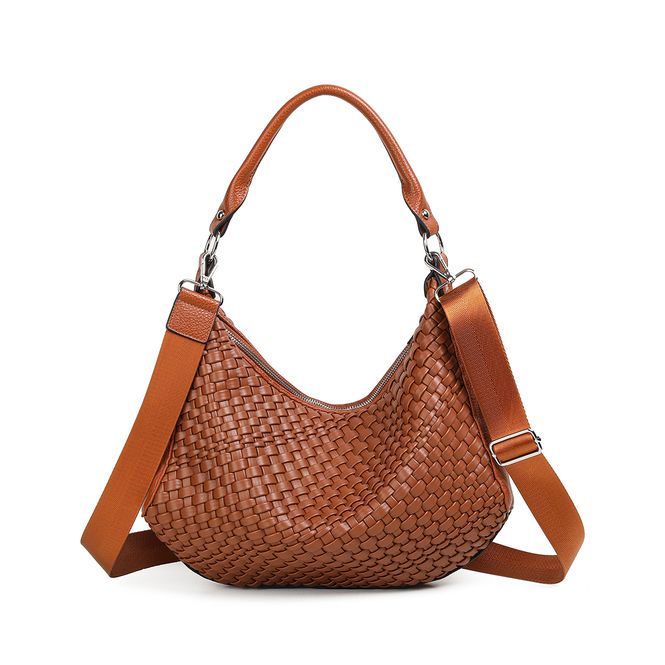 Hovedbilde FIGARO flettet crossbag - cognac