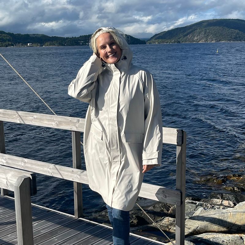 Regnfrakk - offwhite