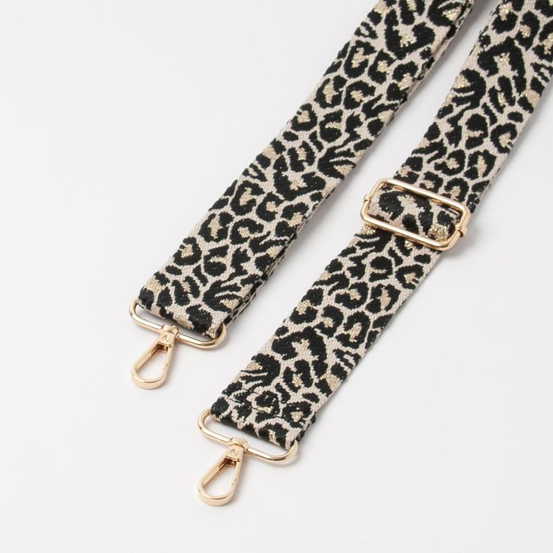 Skulderrem med leo mønster - beige