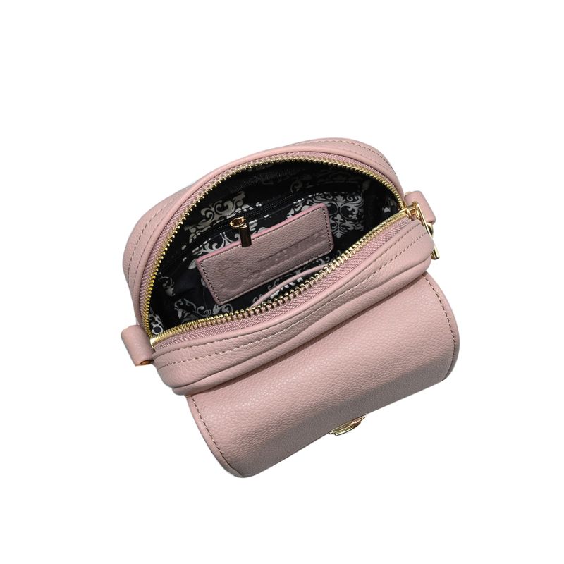 IDA citybag med mønstret rem - pudderrosa