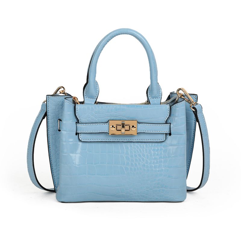 BONNIE croco bag - lys blå