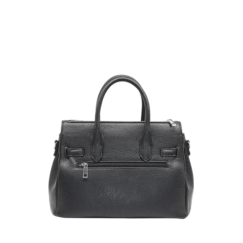 Havanna liten shopper silver - svart veske i imitert skinn