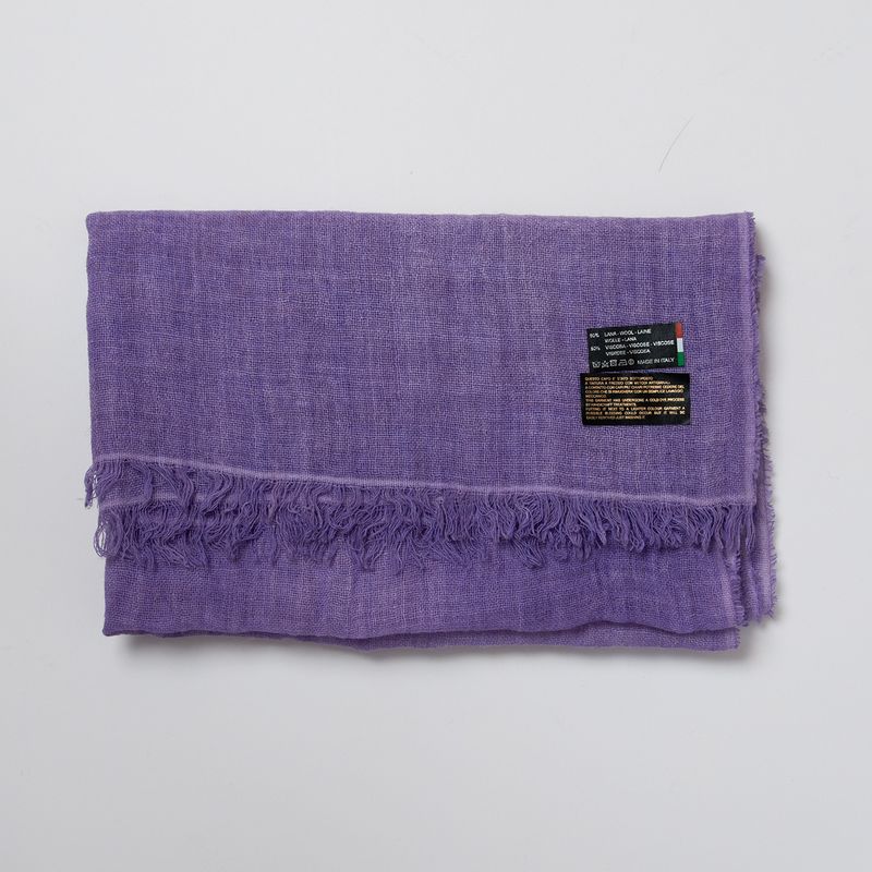 Ull/viskose vevet sjal - lavendel