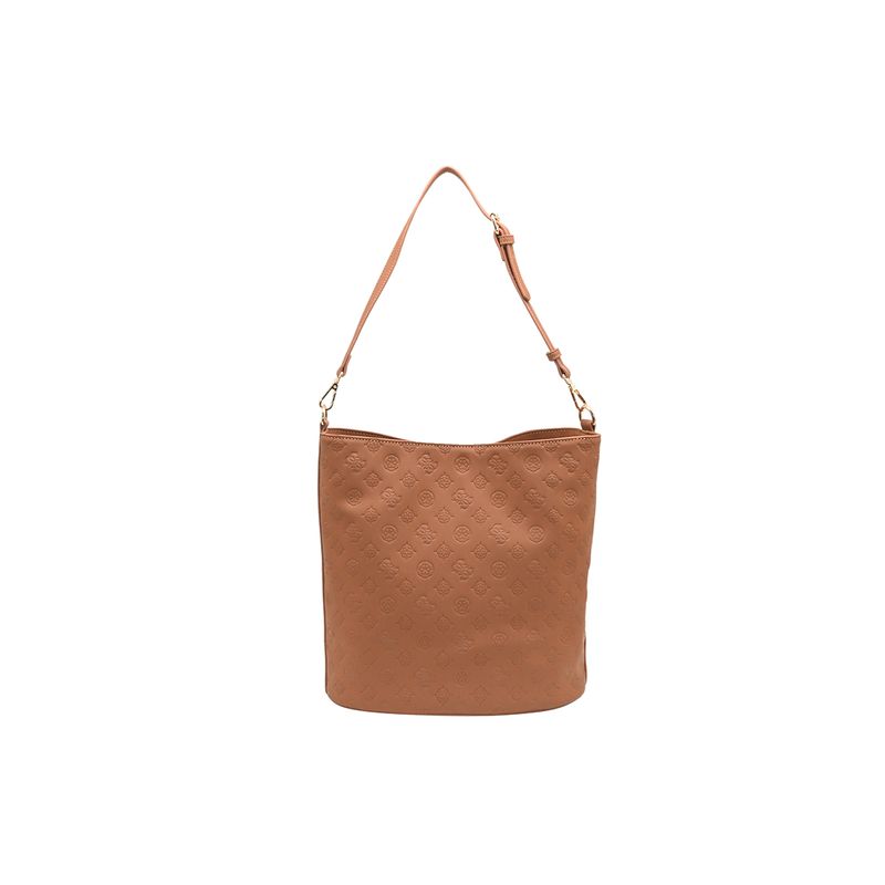 Ivory bucketbag - cognac - romslig og stilren veske