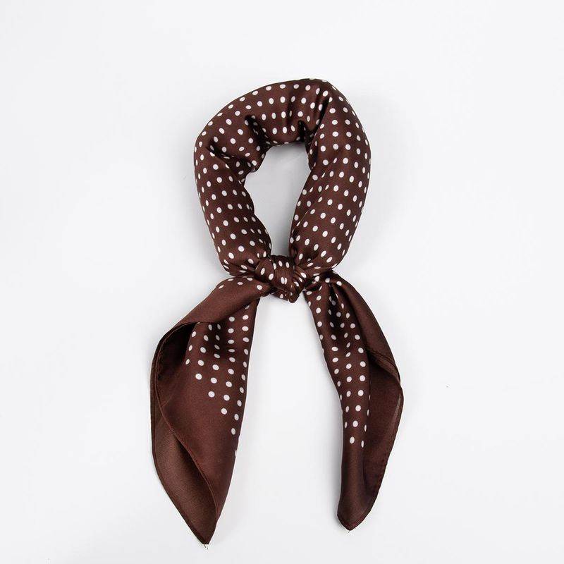 Liten scarf brun med prickar
