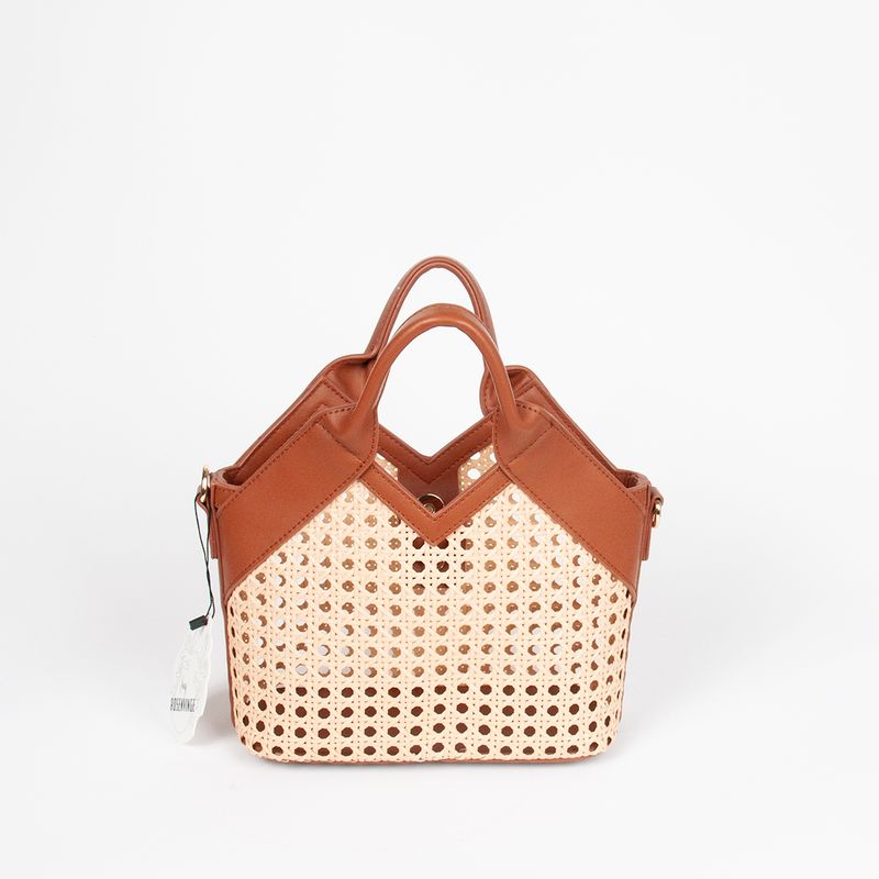 Izra liten shopper - cognac - lett og elegant veske