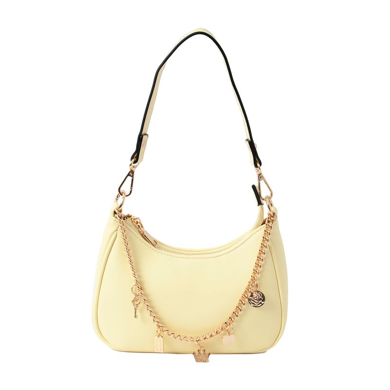 FIE Clutch med charmslenke - lys gul