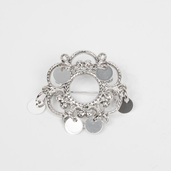 Hovedbilde Brosje sølje sølvfarget - dekorativ bunadsbrosje ...