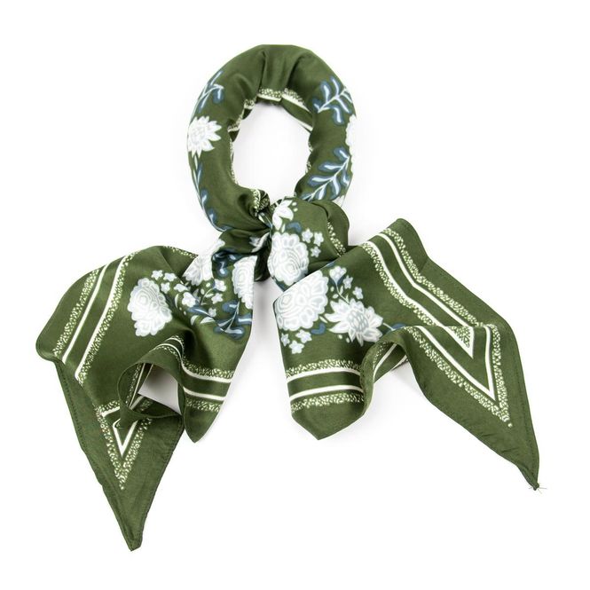 Hovedbilde Trekantet skjerf 130 x 60 cm - blomsterdesign i ...