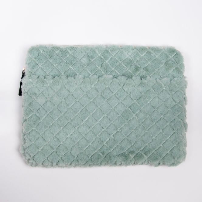 Hovedbilde PC cover 16 tommer i fuskpels lys grønn