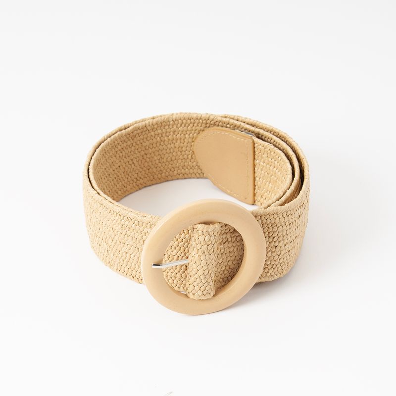 Elastikkbelte med trespenne - natur