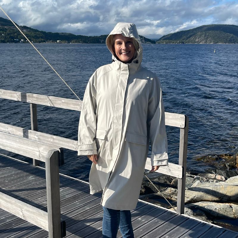 Regnfrakk - offwhite