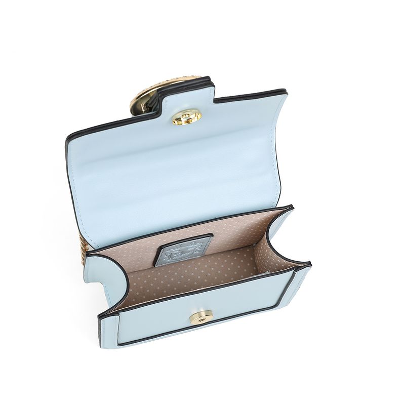 FELICIA Clutch med stor glitterspenne - lys blå